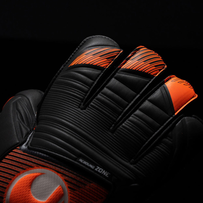  101131801J Uhlsport Soft Resist Junior Goalkeeper Gloves Fluo Orange 