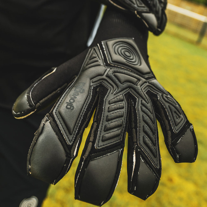 Gloveglu v:OODOO MEGAgrip Plus Junior Goalkeeper Gloves Black