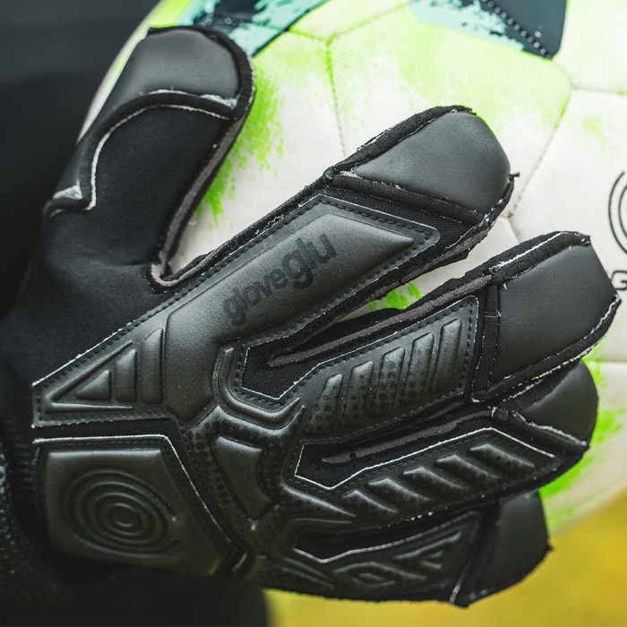 Gloveglu v:OODOO MEGAgrip Plus Junior Goalkeeper Gloves Black