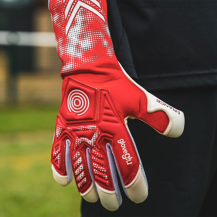 Gloveglu t:RANCE MEGAgrip Junior Goalkeeper Gloves Red/White