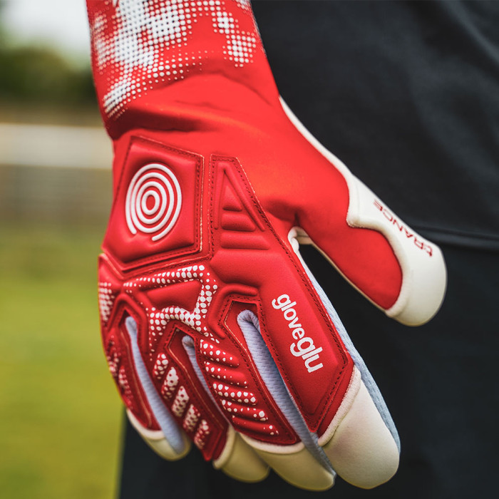 Gloveglu t:RANCE MEGAgrip Junior Goalkeeper Gloves Red/White
