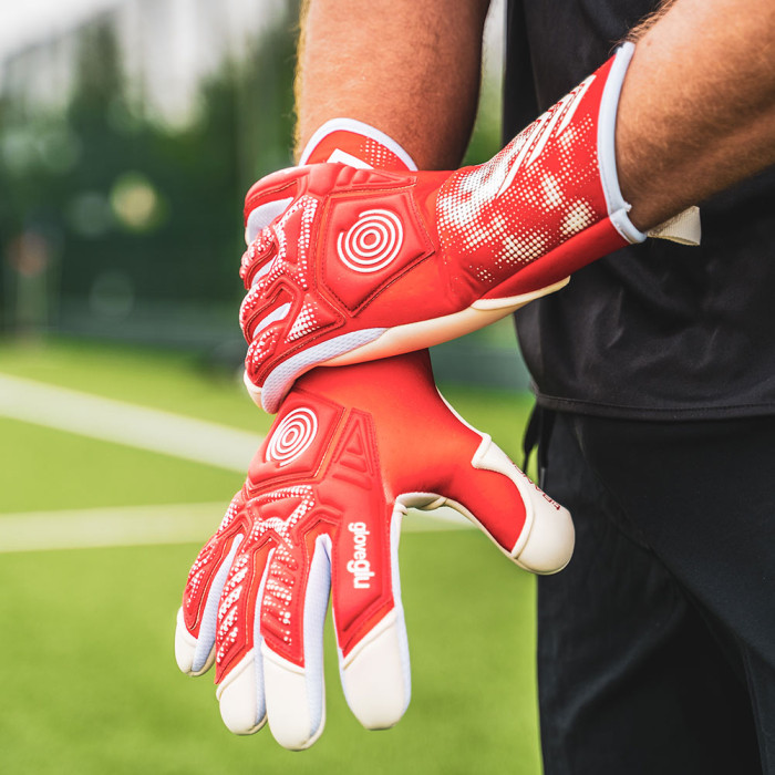 Gloveglu t:RANCE MEGAgrip Junior Goalkeeper Gloves Red/White