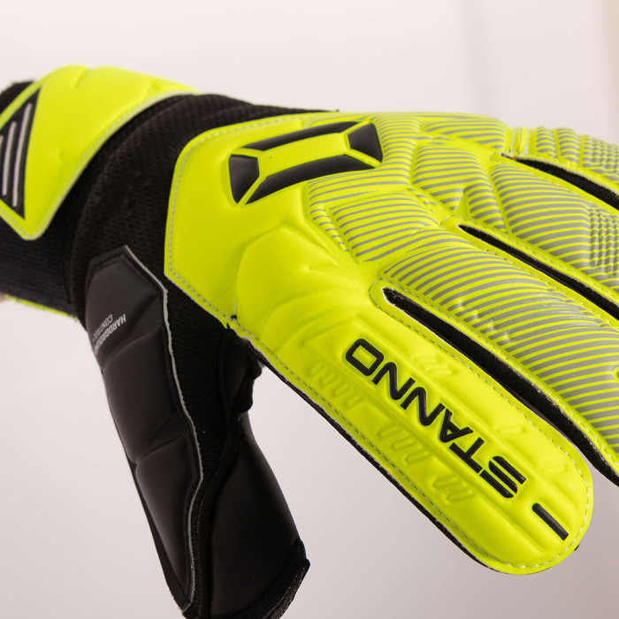 Stanno Hardground Roll Finger Junior Goalkeeper Gloves Yellow/Black