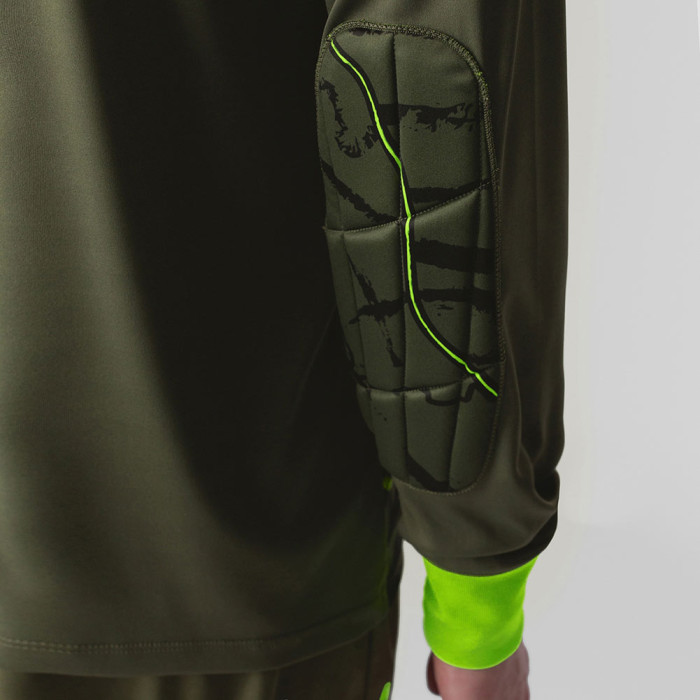 8911-231 JAKO Tropicana GK Jersey LS Khaki/Neon Green