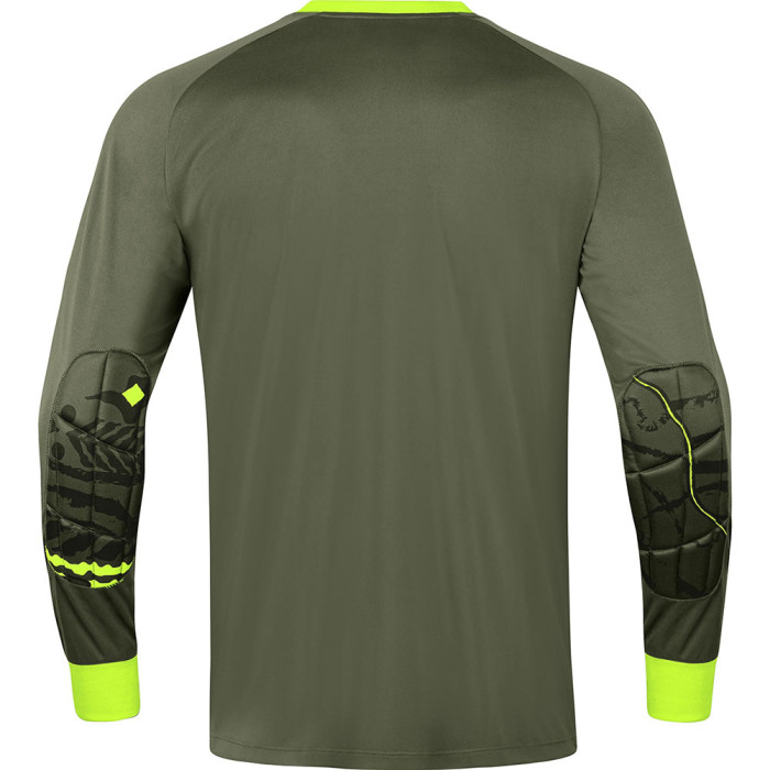 8911-231 JAKO Tropicana GK Jersey LS Khaki/Neon Green