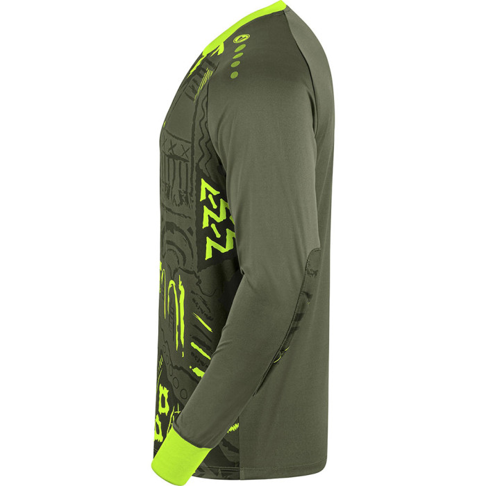 8911-231 JAKO Tropicana GK Jersey LS Khaki/Neon Green