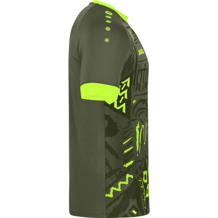 4211-231JAKO Tropicana GK Jersey SS Junior Khaki/Neon Green 