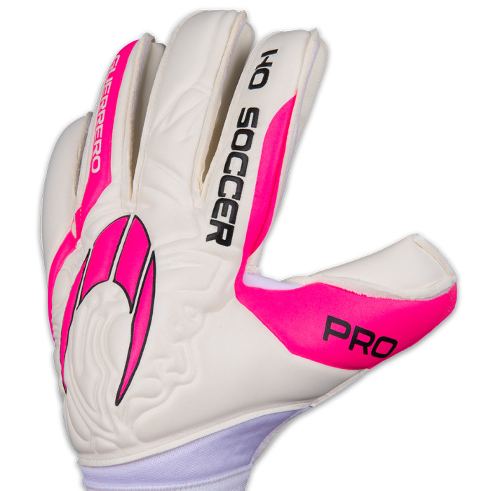 HO Soccer Guerrero Pro IV Negative Junior Goalkeeper Gloves White/Pink