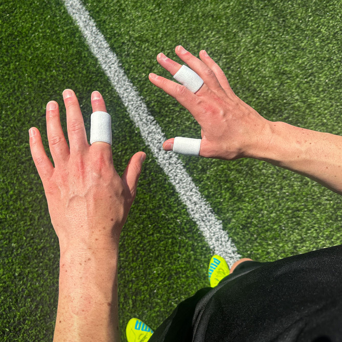 Keeper iD Elasticated Goalkeeper Finger Wraps White 