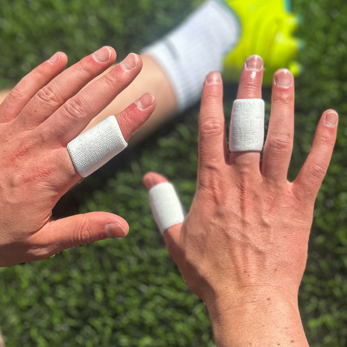 Keeper iD Elasticated Goalkeeper Finger Wraps White 