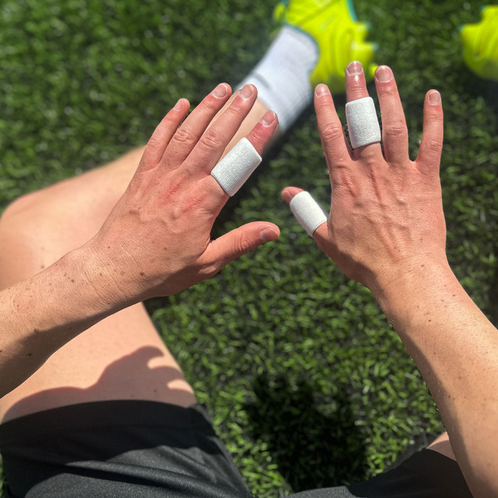 Keeper iD Elasticated Goalkeeper Finger Wraps White 