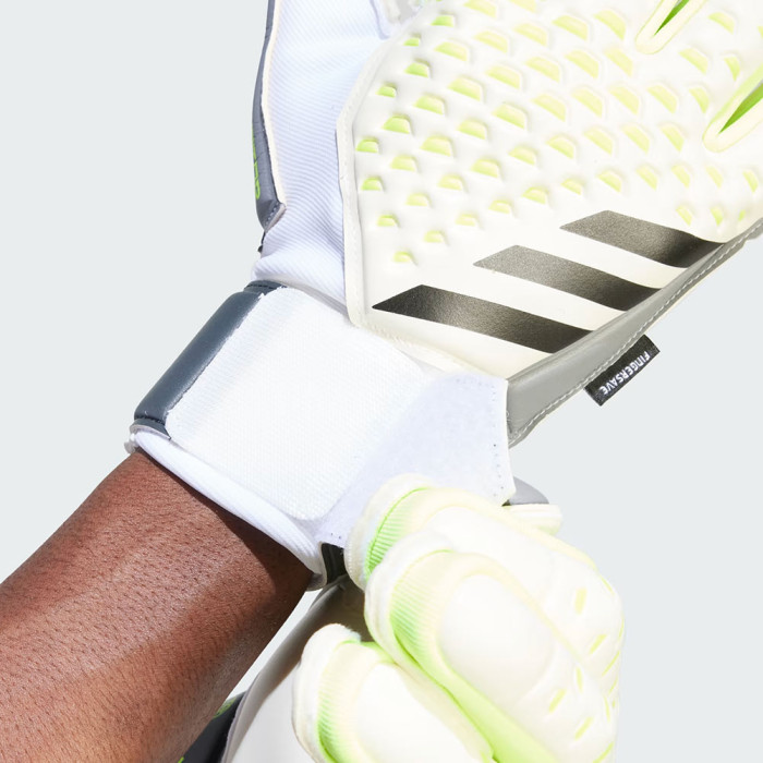 adidas Predator Match Fingersave Goalkeeper Gloves White/Lucid Lemon