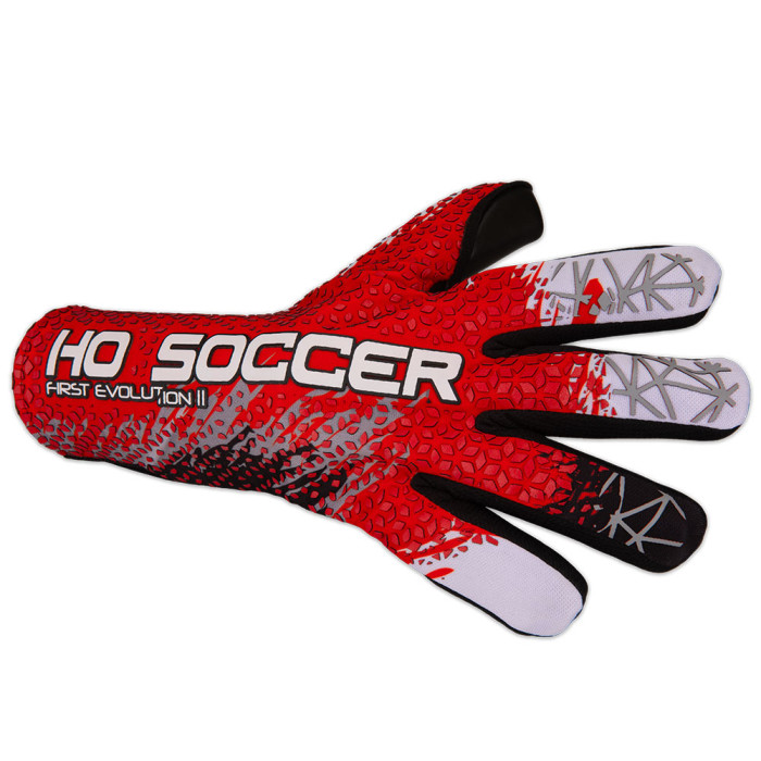 HO Soccer FIRST EVOLUTION II Negative Junior Goalkeeper Gloves red