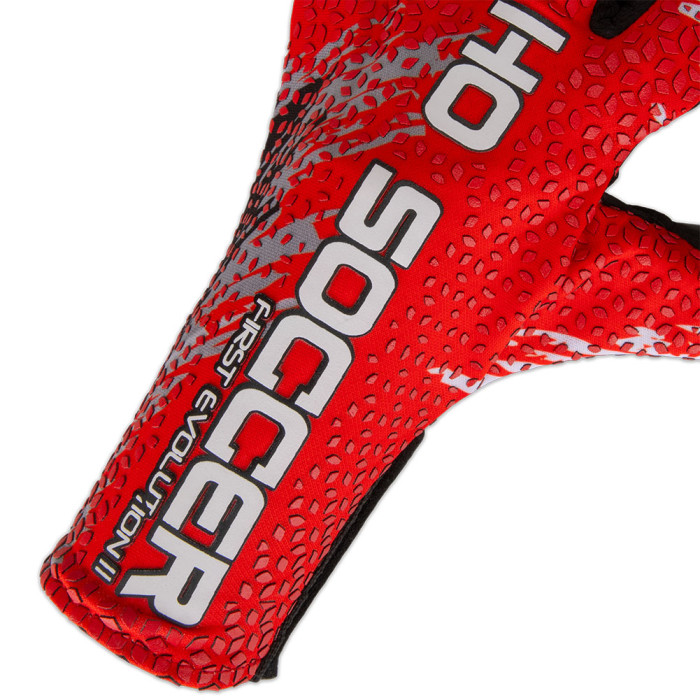 HO Soccer FIRST EVOLUTION II Negative Junior Goalkeeper Gloves red