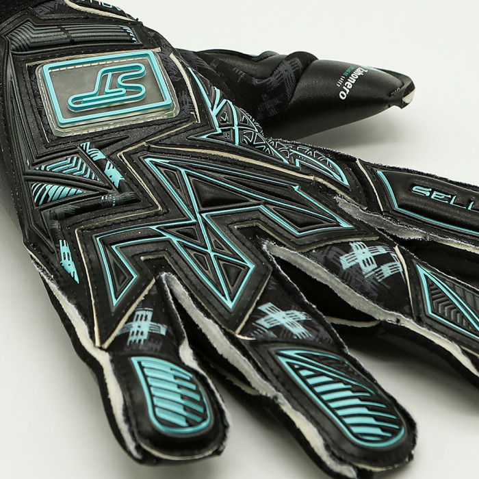 SELLS Total Contact Aqua Dusk Junior Goalkeeper Gloves Black/Blue