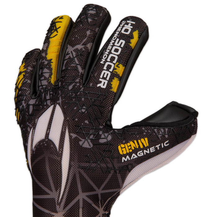 HO Soccer Phenomenon Magnetic GEN 1V Junior Goalkeeper Gloves Black/Ye