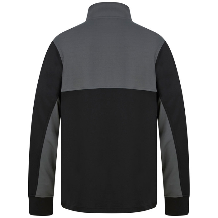  LV874 Keeper iD GK Pro 1/4 Zip Track Top Black/Grey 