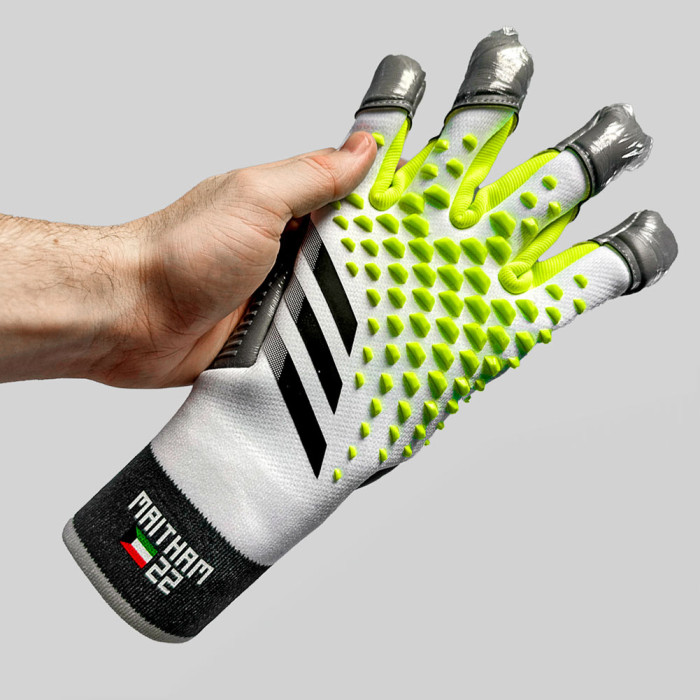 adidas Predator Pro Hybrid Goalkeeper Gloves White/Core Black/Lucid Le