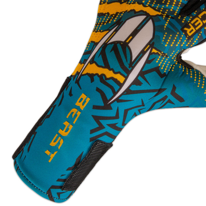 HO Soccer Beast Negative Junior Goalkeeper Gloves Blue/Yellow