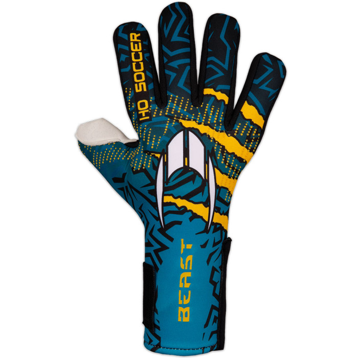 HO Soccer Beast Negative Junior Goalkeeper Gloves Blue/Yellow