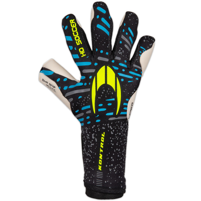 HO Soccer Kontrol Pro Duo Junior Goalkeeper Gloves Black/Fluo