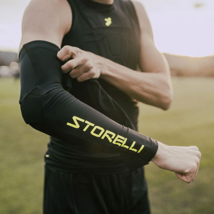 Storelli BodyShield Arm Guards Goalkeeper Elbow Pads Black/Volt