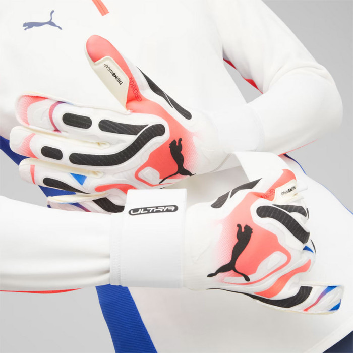 Puma ULTRA ULTIMATE Hybrid Goalkeeper Gloves PUMA White-Fire Orchid