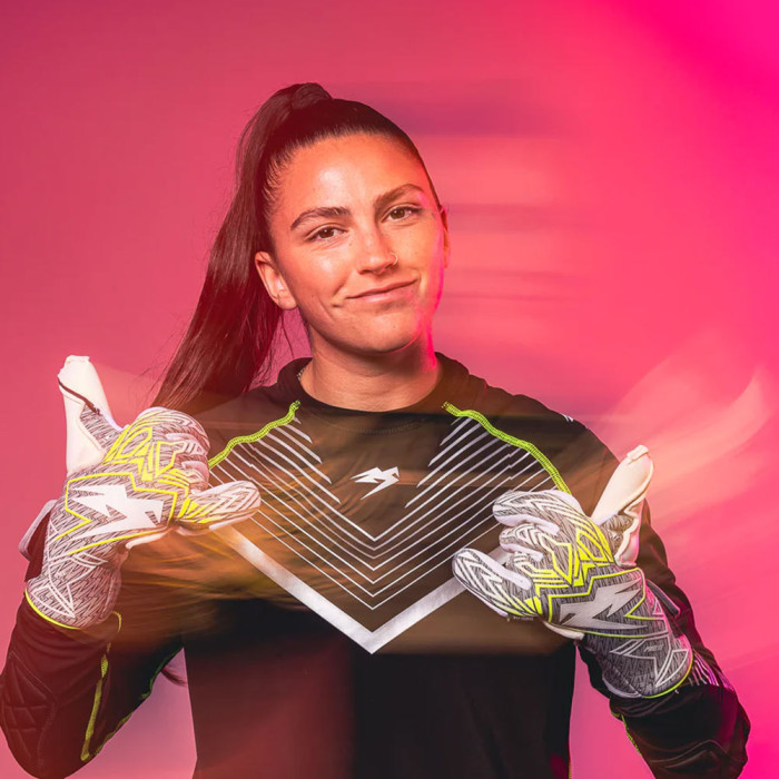 Kaliaaer TriLITE Negative Taped Goalkeeper Gloves Grey / Neo Yellow