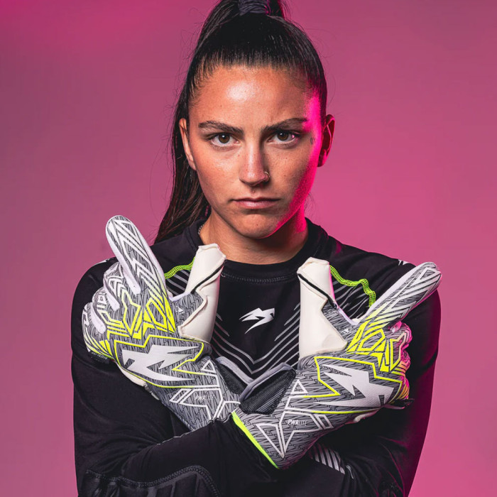 Kaliaaer TriLITE Negative Taped Junior Goalkeeper Gloves Grey / Neo Ye