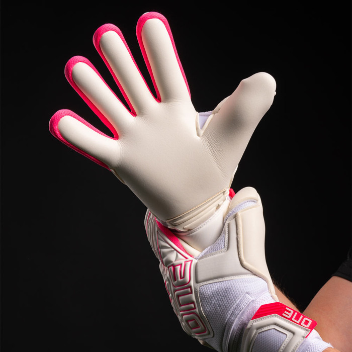 ONE APEX Amped Goalkeeper Gloves White/Pink