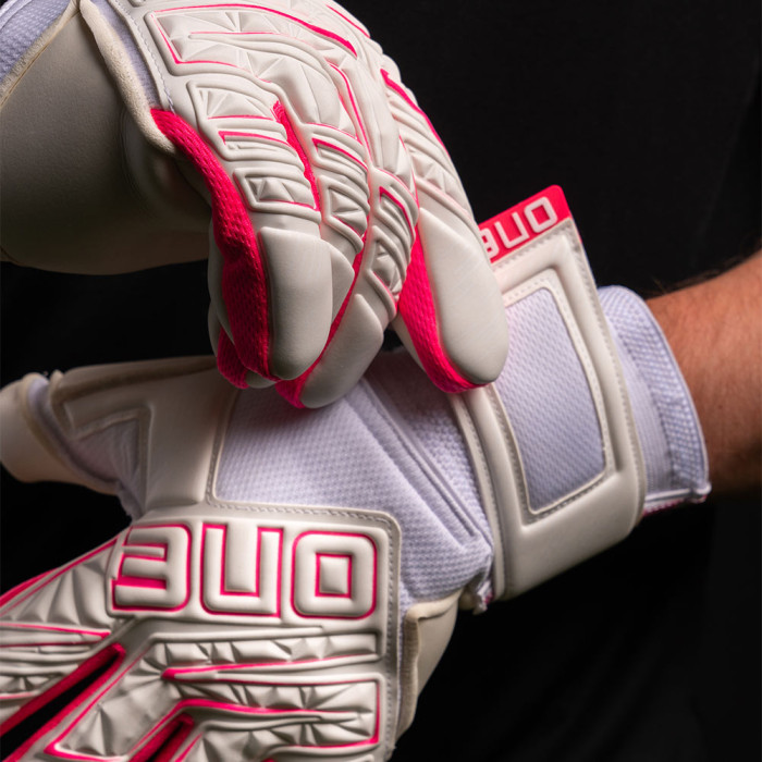 ONE APEX Amped Goalkeeper Gloves White/Pink