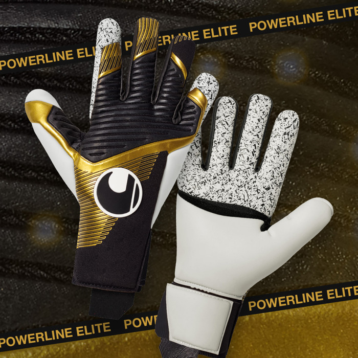  Uhlsport Powerline Elite FlexCut HN #338 Goalkeeper Gloves Gold