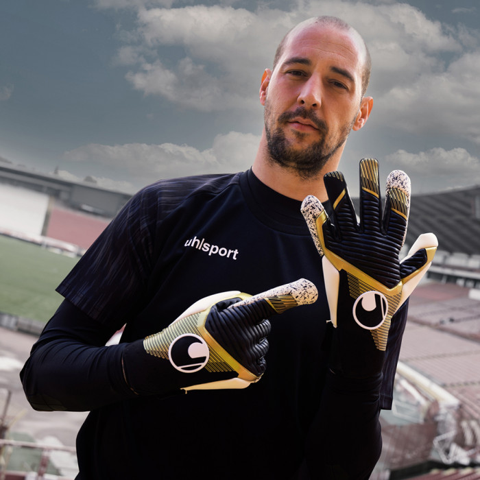  Uhlsport Powerline Elite FlexCut HN #338 Goalkeeper Gloves Gold