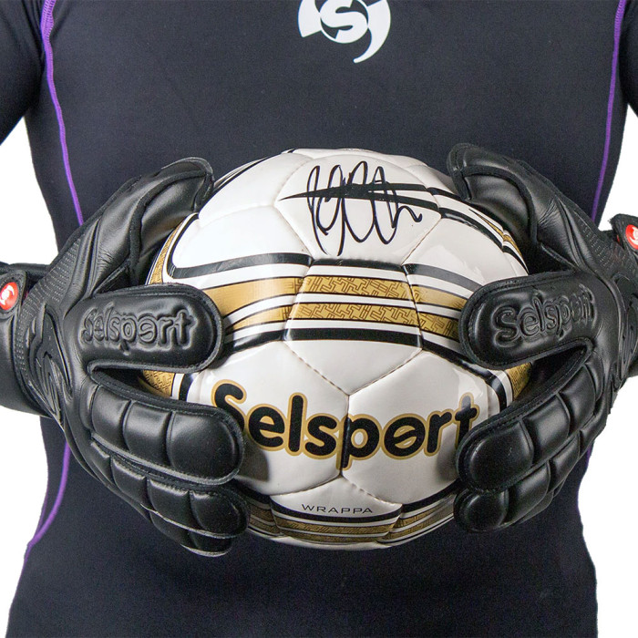 Selsport Wrappa Classic Black (Pro strap) Junior Goalkeeper Gloves
