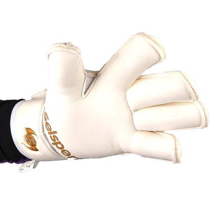 Selsport Wrappa Classic Gold (Pro strap) Junior Goalkeeper Gloves Whit