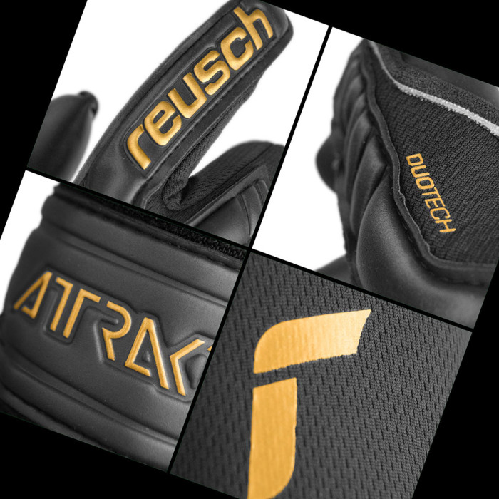 Reusch Attrakt Duo Junior Goalkeeper Gloves Black /Gold