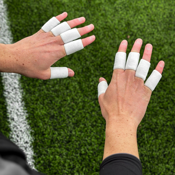 Keeper iD Elasticated Goalkeeper Finger Wraps White 