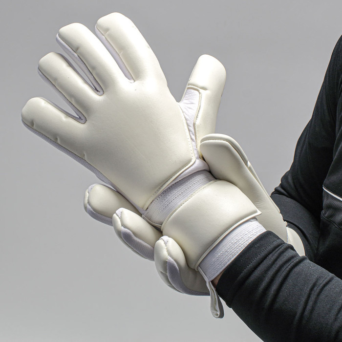 Keeper ID Personal Negative Junior Goalkeeper Gloves (White)