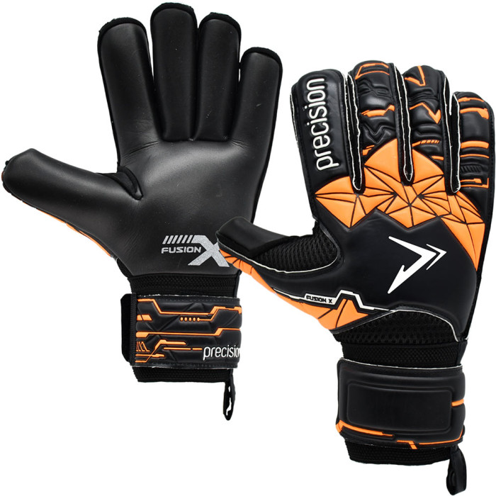 Precision Fusion X Roll Finger Protect Junior Goalkeeper Gloves black/