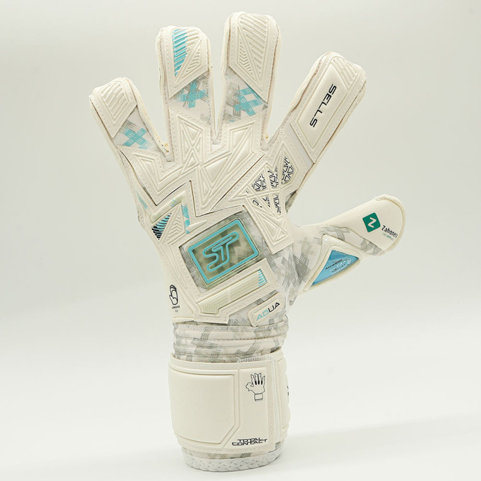  SGP202310G SELLS Total Contact Aqua Prime Goalkeeper Gloves White 