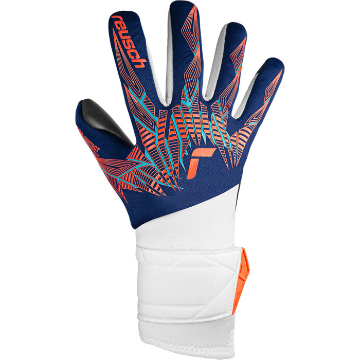  54722004848 Reusch Pure Contact Silver Junior Goalkeeper Gloves blue-