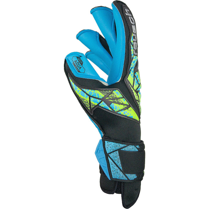  54704557410 Reusch Attrakt Aqua Evolution Goalkeeper Gloves Black/Flu