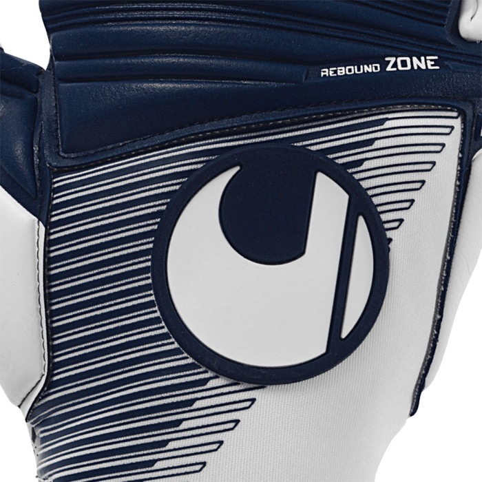  101135701 Uhlsport SUPERGRIP+ HN Goalkeeper Gloves White/Navy 
