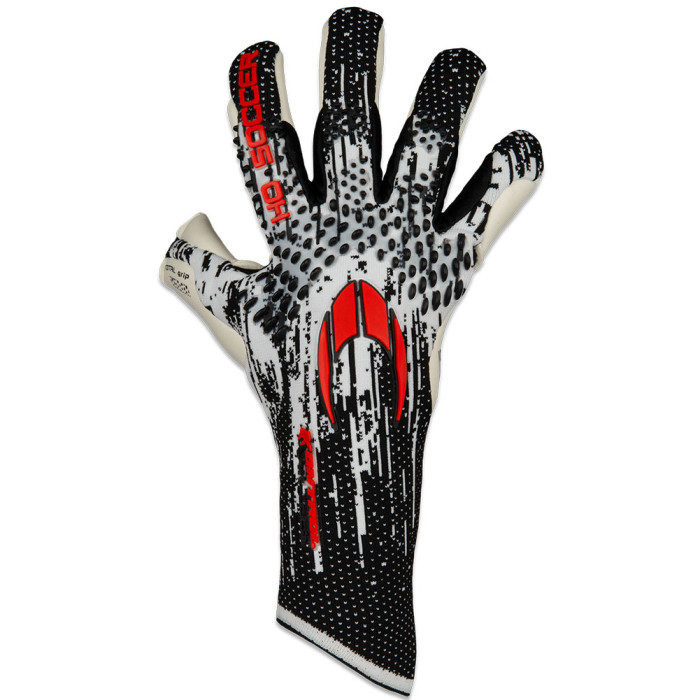  520334 HO Soccer Kontrol Knit Tech Goalkeeper Gloves WHITE/BLACK/RED 
