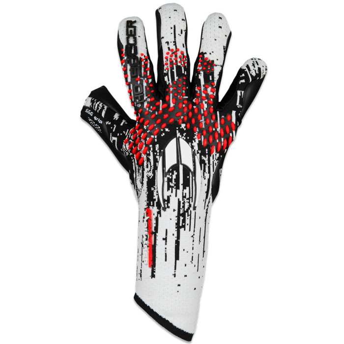  520336 HO Soccer SSG Kontrol Knit Tech Goalkeeper Gloves WHITE/BLACK/
