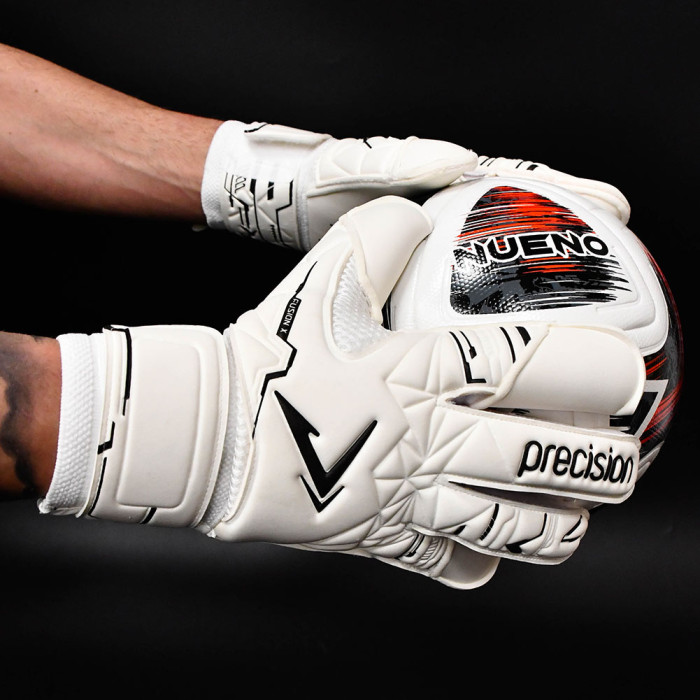 Precision Fusion X Pro Classic Hybrid Giga Goalkeeper Gloves White