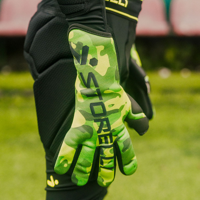 Storelli Challenger Green Camo Junior Goalkeeper Gloves green