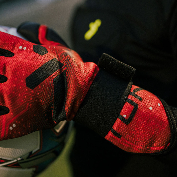 Storelli Challenger Red Digital Junior Goalkeeper Gloves red