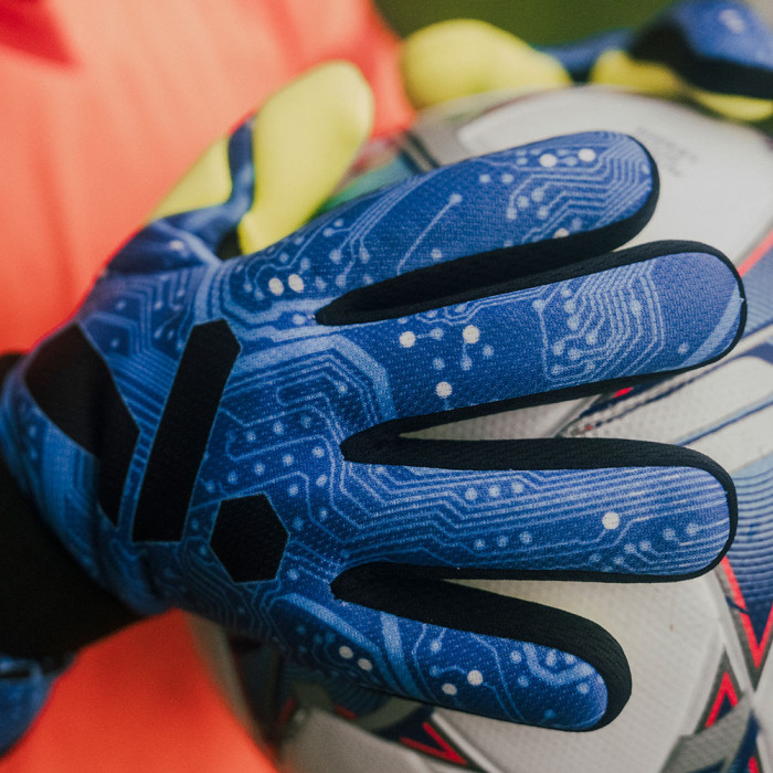 Storelli Challenger Blue Digital Junior Goalkeeper Gloves (Blue)