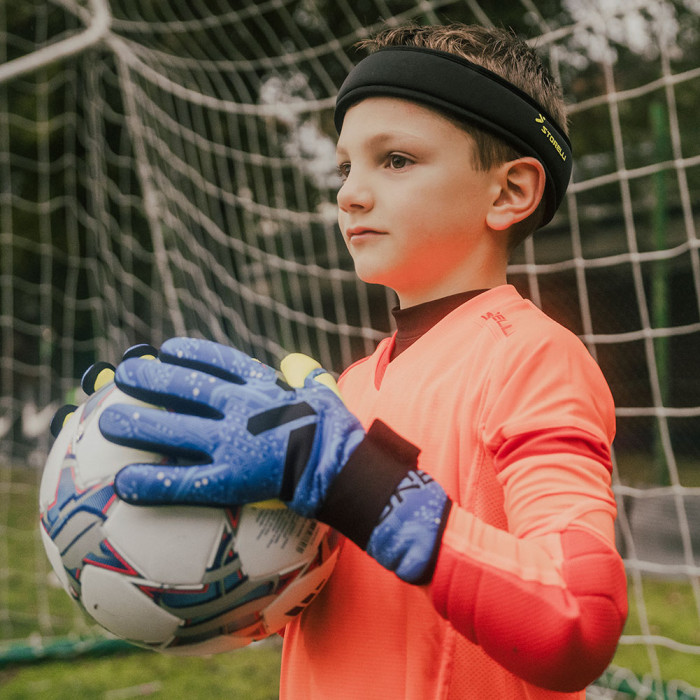 Storelli Challenger Blue Digital Junior Goalkeeper Gloves (Blue)